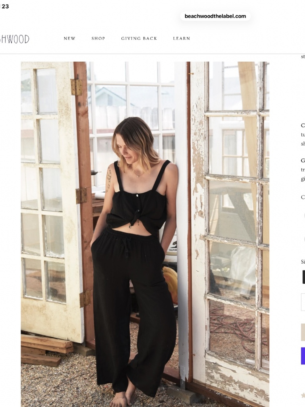 BEECHWOOD BABY THE LABEL ISLA PANTS IN NOIR BRAND NEW /MADE IN ITALY